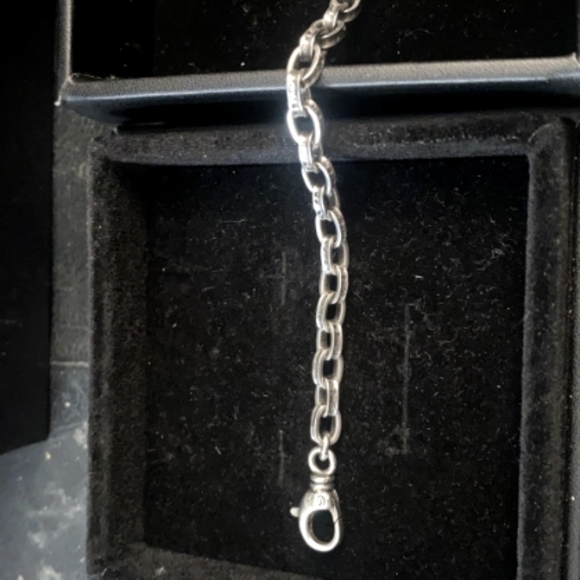 Chrome Hearts Silver Paper Chain Bracelet W/ Claw Clasp - Picture 7 of 9